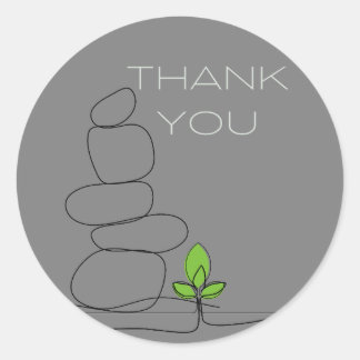 Natur, botanisch, Minimalistisch, erdig Danke, NS1 Runder Aufkleber