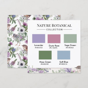 Natur Botanische Farbpalette Karte