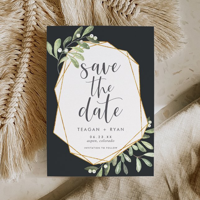 Natur | Botanische Wasserfarbe Save The Date (Von Creator hochgeladen)