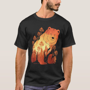 Natur-Brauner Bär im Freien Wildtierwald Tier B T-Shirt