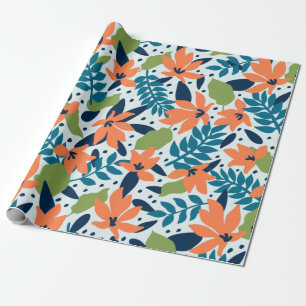 Natur Farbige Blumen Süß Geschenkpapier