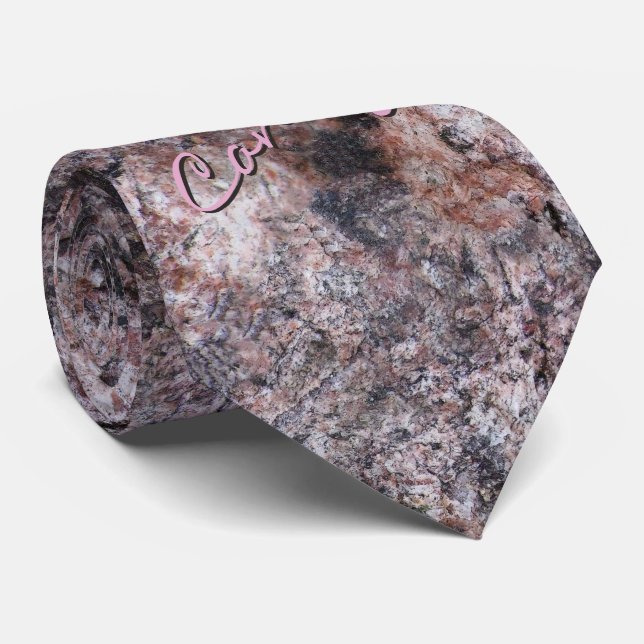 Natur-Felsen-Beschaffenheits-Rosa-Süßigkeit Krawatte (Gerollt)