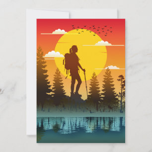 Natur Frauen Wandern Sonnenuntergang Einladung