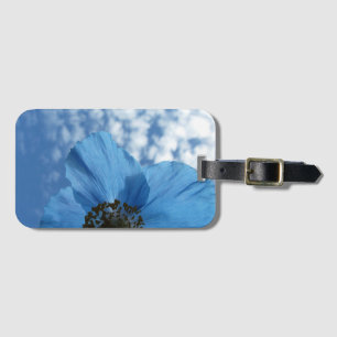 Natur-Garten-blaue Mohnblumen-Blume Gepäckanhänger