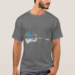Natur Gitarre Farbige Wasserfarbe Oversized T-Shirt