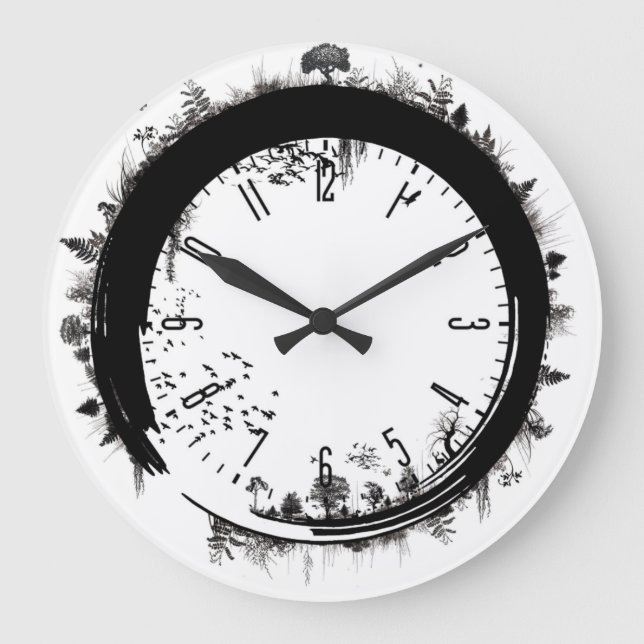 Natur Große Wanduhr (Vorderseite)