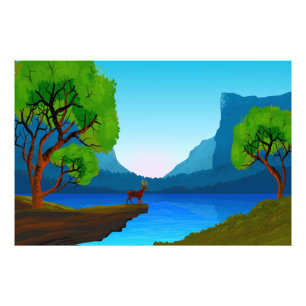 Natur Grüne Landschaft Fotodruck