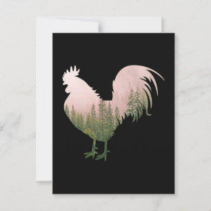 NATUR HAHN HUHN WALDSTIL POSTKARTE
