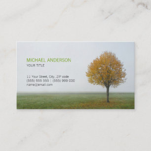 Natur-Herbst-goldene Baum-Visitenkarte Visitenkarte