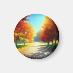 Natur-Herbstbäume im Wald Magnet