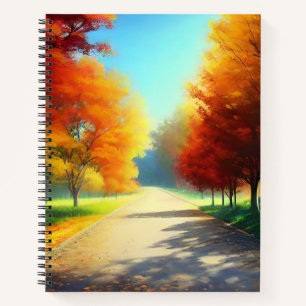 Natur-Herbstbäume im Wald Notizbuch