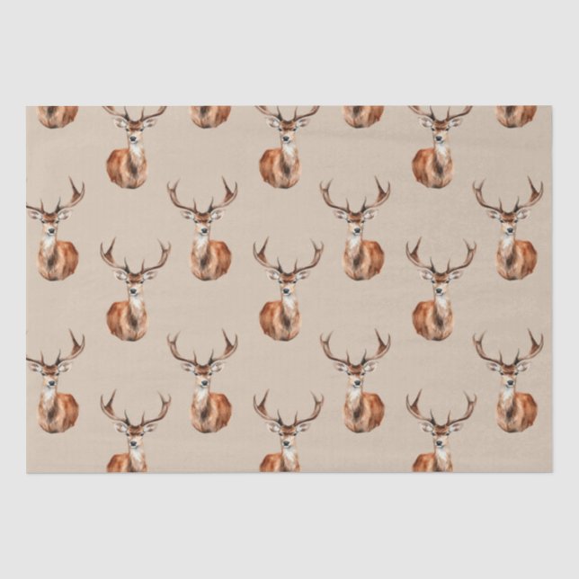 Natur Hirsche Wildtiere Seidenpapier (Vorderseite)