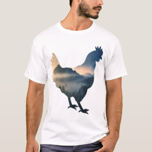 Natur Hühner Silhouette Bauernhof Henne T-Shirt