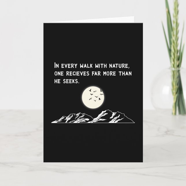 Natur im Freien Wandern Camping Funny Gift Karte (Vorderseite)