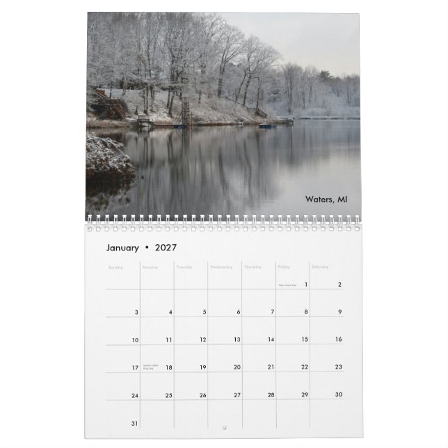 Natur in Michigan-Kalender Kalender (Jan 2027)