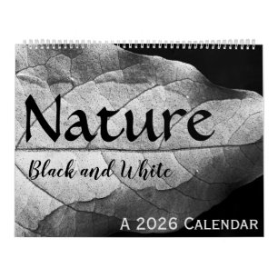 Natur in Schwarz und Weiß 2024 Kalender