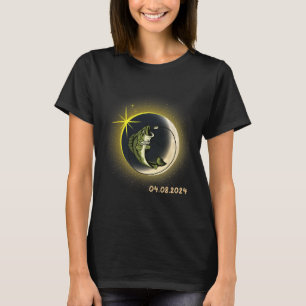 Natur insgesamt Solar Eclipse 2024 Fishing Solar E T-Shirt