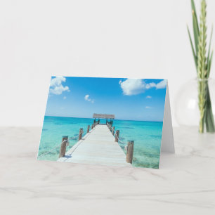 Natur Inspirationen Kristallklares Meer Pier Karte