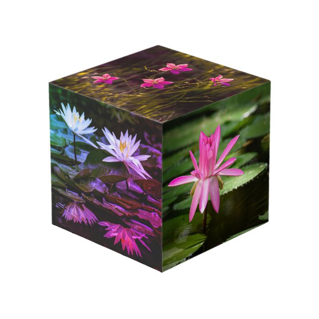 Natur Inspiriert 4" Foto Cube Würfel (Vorderseite Schrägansicht)