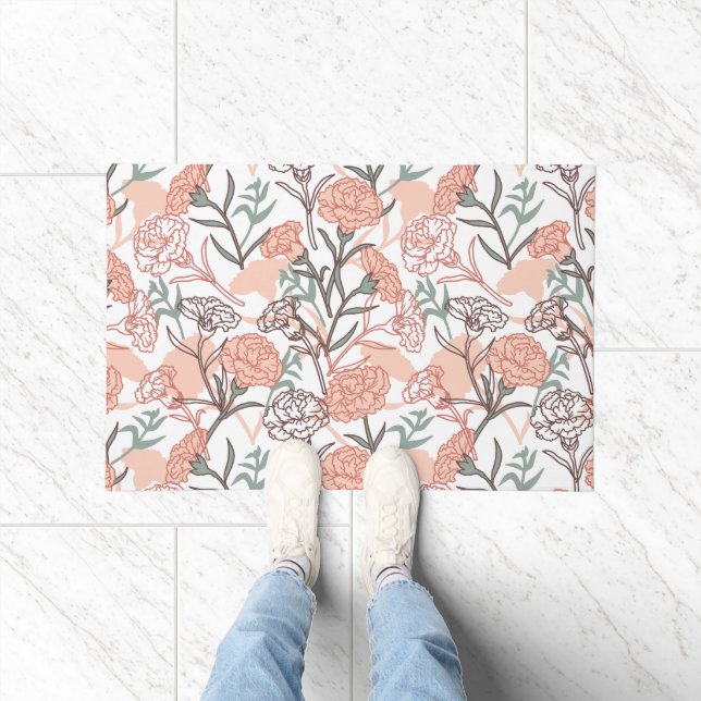 Natur Inspiriert Blütenmuster: Muster der Blume Ca Fußmatte (Indoor)