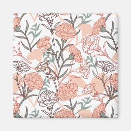 Natur Inspiriert Blütenmuster: Muster der Blume Ca Magnet