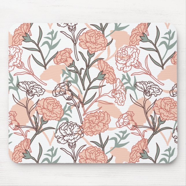 Natur Inspiriert Blütenmuster: Muster der Blume Ca Mousepad (Vorne)