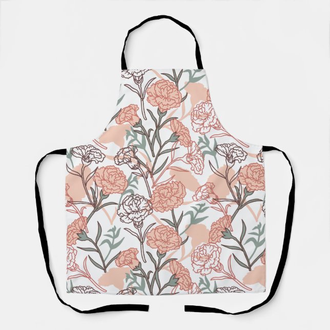 Natur Inspiriert Blütenmuster: Muster der Blume Ca Schürze (Vorderseite)