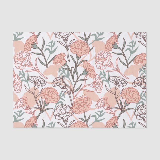 Natur Inspiriert Blütenmuster: Muster der Blume Ca Seidenpapier (Vorderseite)