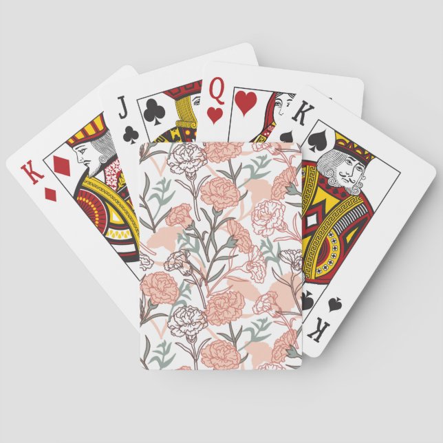 Natur Inspiriert Blütenmuster: Muster der Blume Ca Spielkarten (Rückseite)