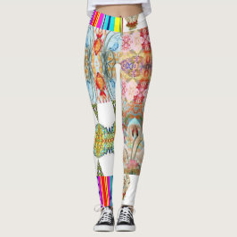 NATUR-INSPIRIERT DESIGNER COLLAGE LEGGINGS