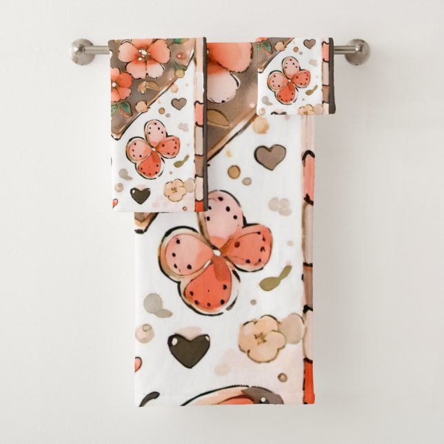 Natur Inspiriert Earth Tone Art Badhandtuch Set (Insitu)