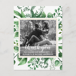 Natur Inspiriert Foto Vielen Dank Botanische Blätt Postkarte