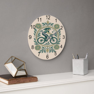 Natur Inspiriert Radlerin - Boho Biking Große Wanduhr