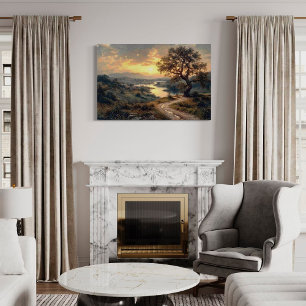 Natur Inspiriertes Vintages Landschaftsbild Kunstw Leinwanddruck