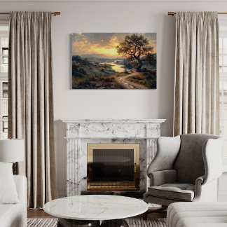 Natur Inspiriertes Vintages Landschaftsbild Kunstw Leinwanddruck