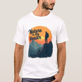 Natur ist mein Heiler - Wanderabenteuer Retro Sonn T-Shirt