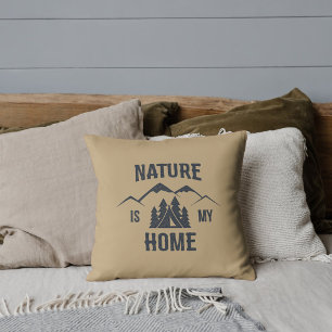 Natur ist mein Zuhause Silhouette Wurfkissen Kissen