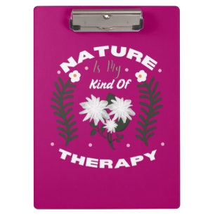 Natur ist meine Art von Therapie Florales Sommerde Klemmbrett