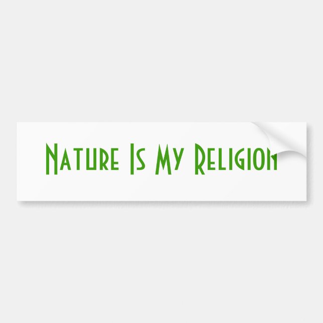 Natur ist meine Religion Autoaufkleber (Vorne)