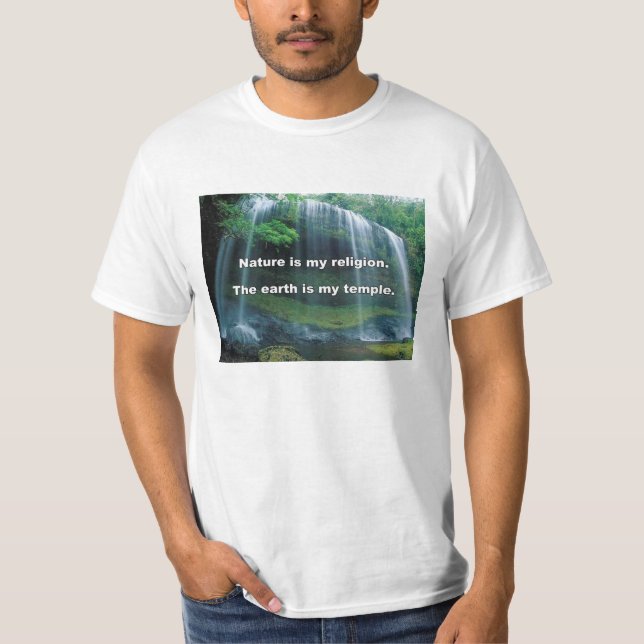 Natur ist meine Religion T-Shirt (Vorderseite)