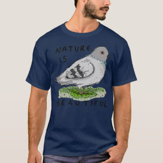 Natur ist Schöne Taube auf einem Blatt 2 T-Shirt