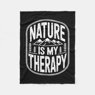 Natur ist Therapie Wandern Camping Berg Fleecedecke