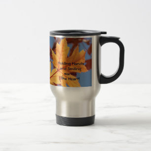 Natur Kaffeetasse Hände halten Lächeln Warmes Herz