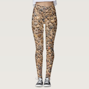 Natur-Kiesel entsteint Foto Leggings
