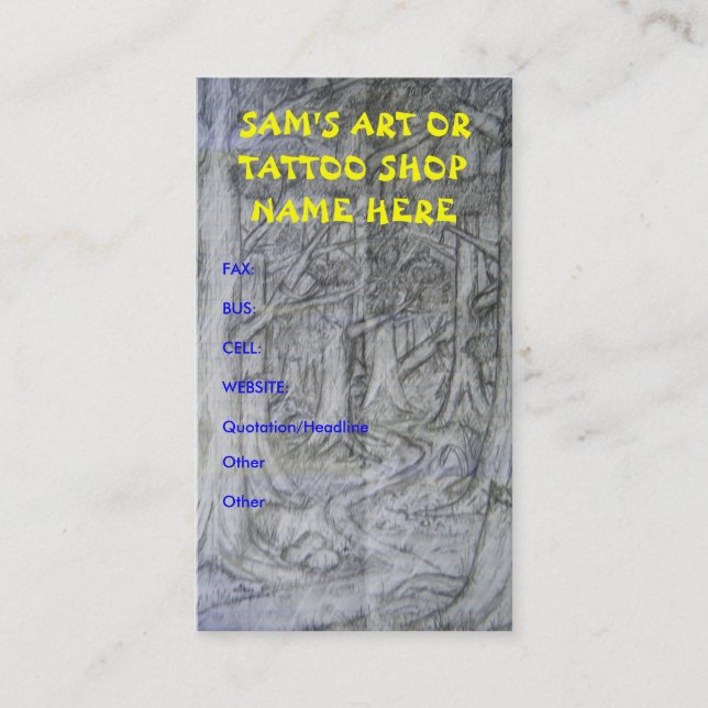 Natur-Kunst-oder Visitenkarte (Vorderseite)