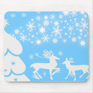 Natur  Landschaften  Jahreszeiten Winter Schneeflo Mousepad