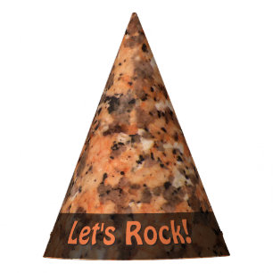 Natur lässt Felsen-Geologie-orange Granit jeder Partyhütchen