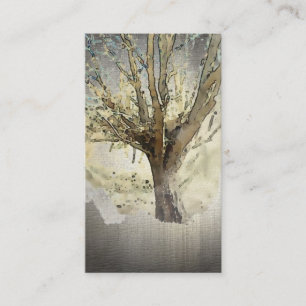 Natur Lifecoach Aquarell-Baum-Visitenkarten Visitenkarte