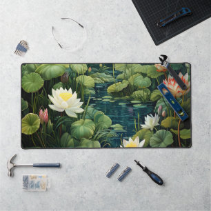 Natur Lotus Water Lily Pond Landschaft Schreibtischunterlage