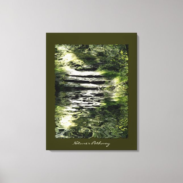 Natur Lover Trees Forest Stone Wandern neben dem W Leinwanddruck (Vorderseite)